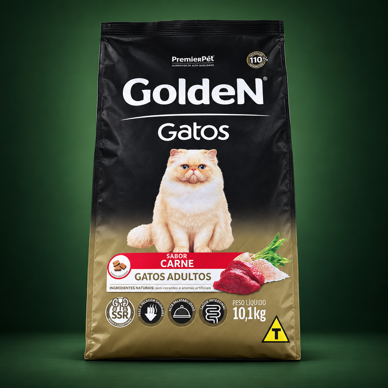 Ração Golden Gatos Adultos Carne 10,1kg