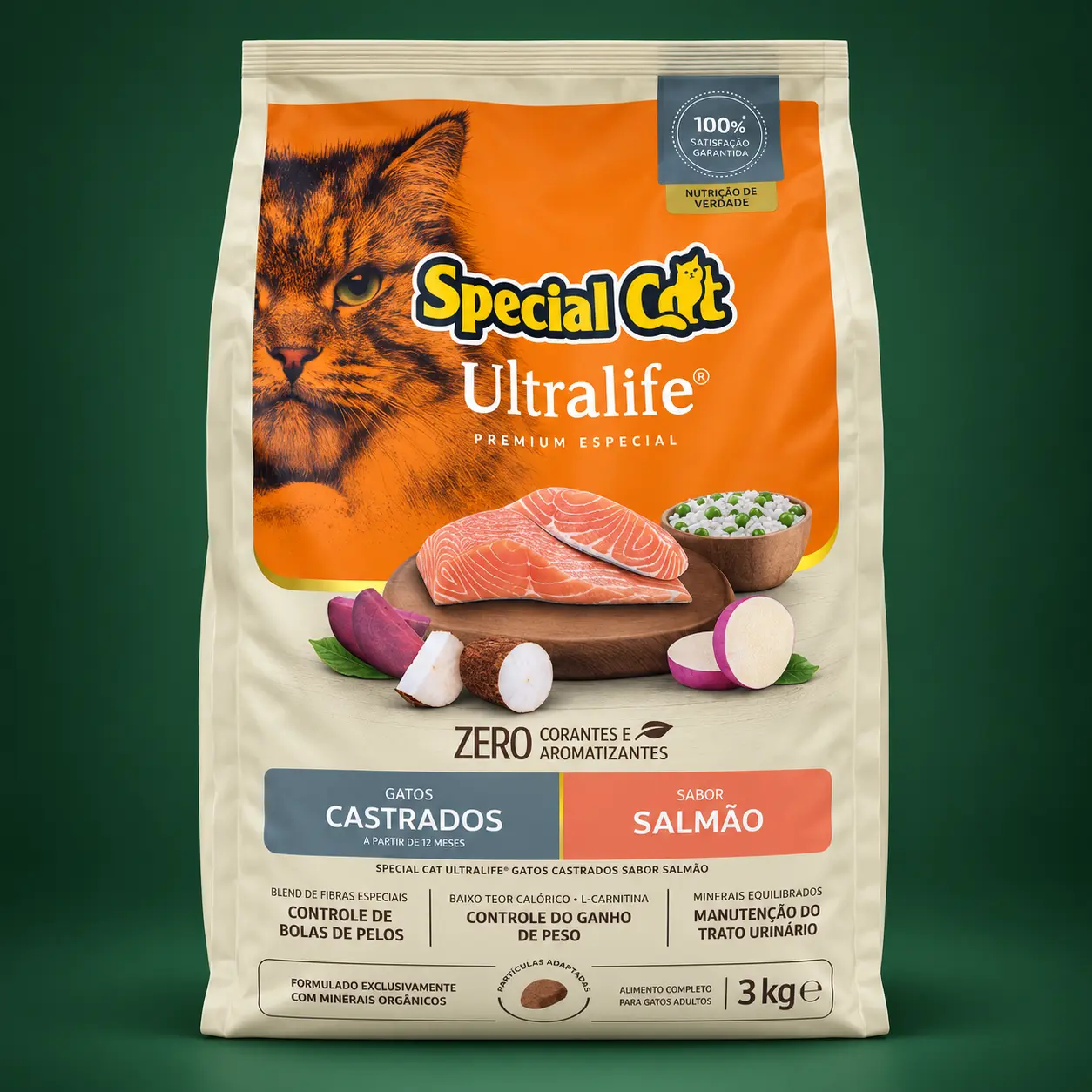 Special Cat Ultralife Gatos Castrados Salmão 3 kg