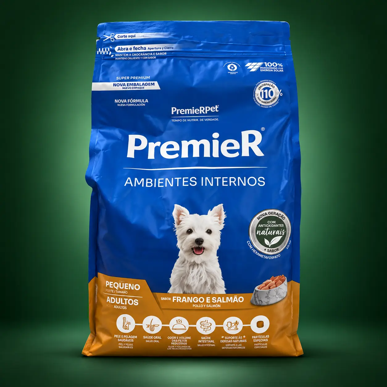 PremieR Ambientes Internos Porte Pequeno Adultos Frango e Salmão