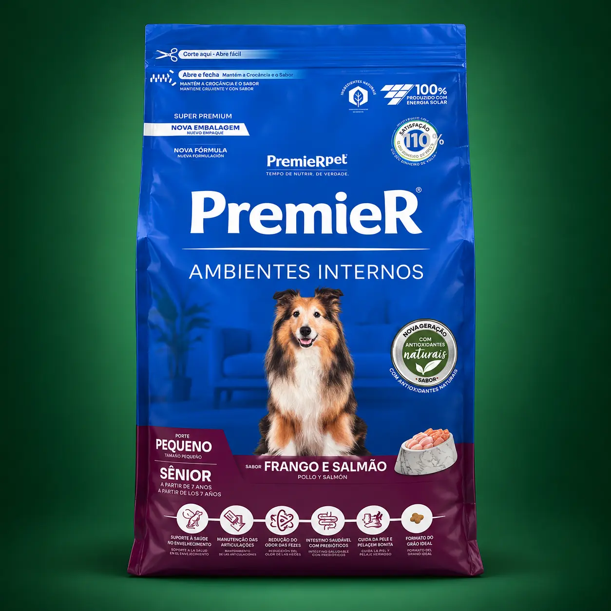 PremieR Ambientes Internos Sênior Porte Pequeno Frango e Salmão