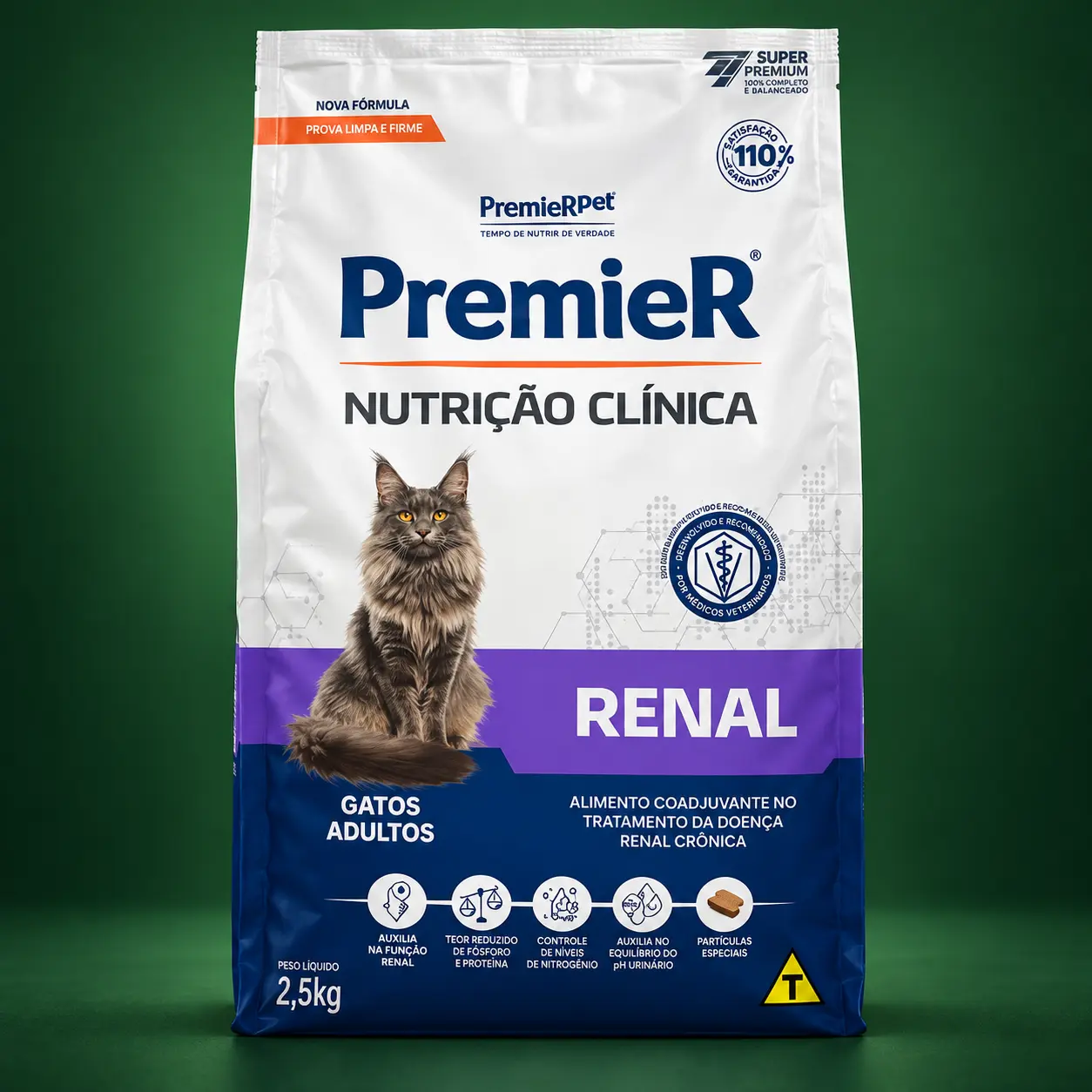 PremieR Nutrição Clínica Renal Gatos Adultos 2,5kg