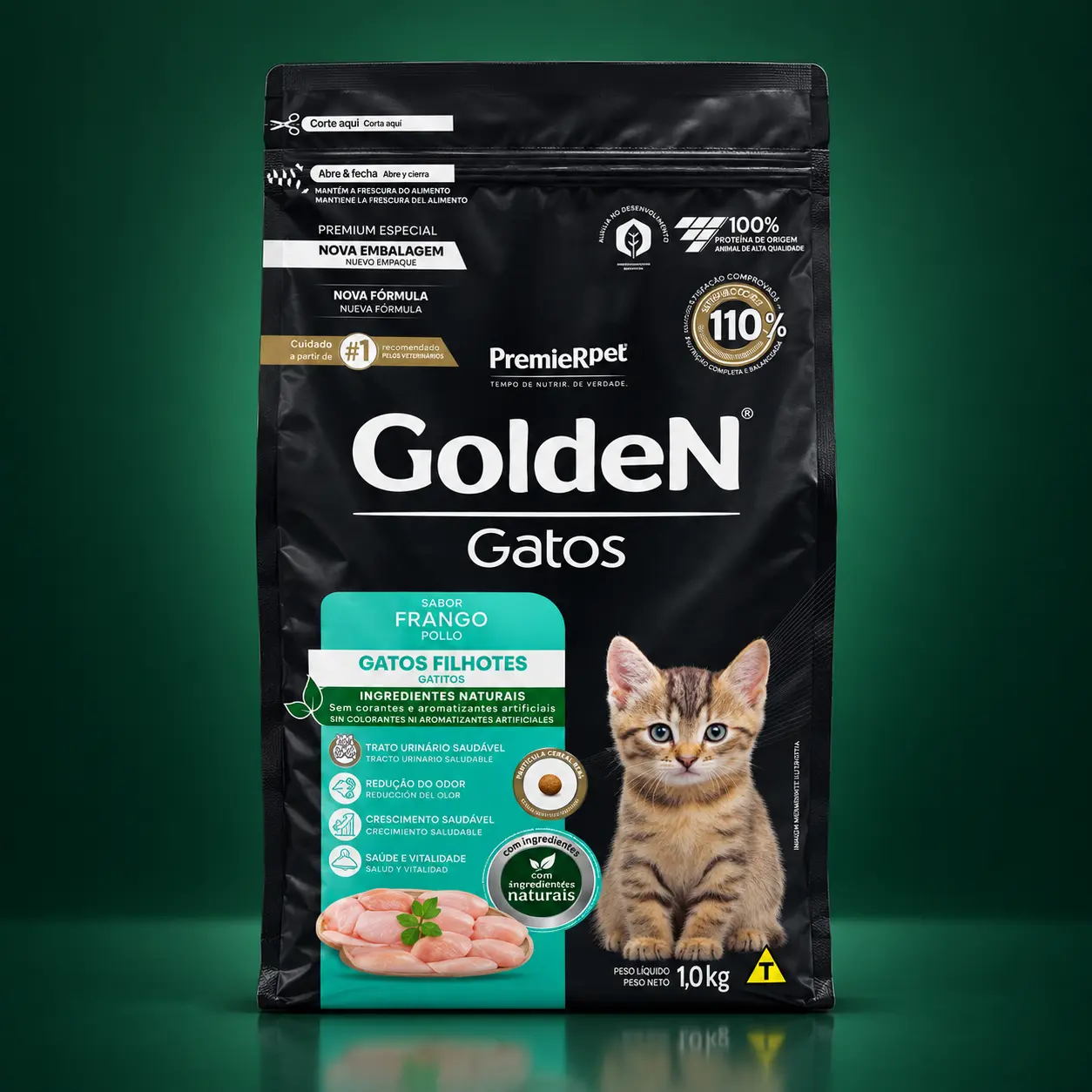 GoldeN Gatos Filhotes Sabor Frango