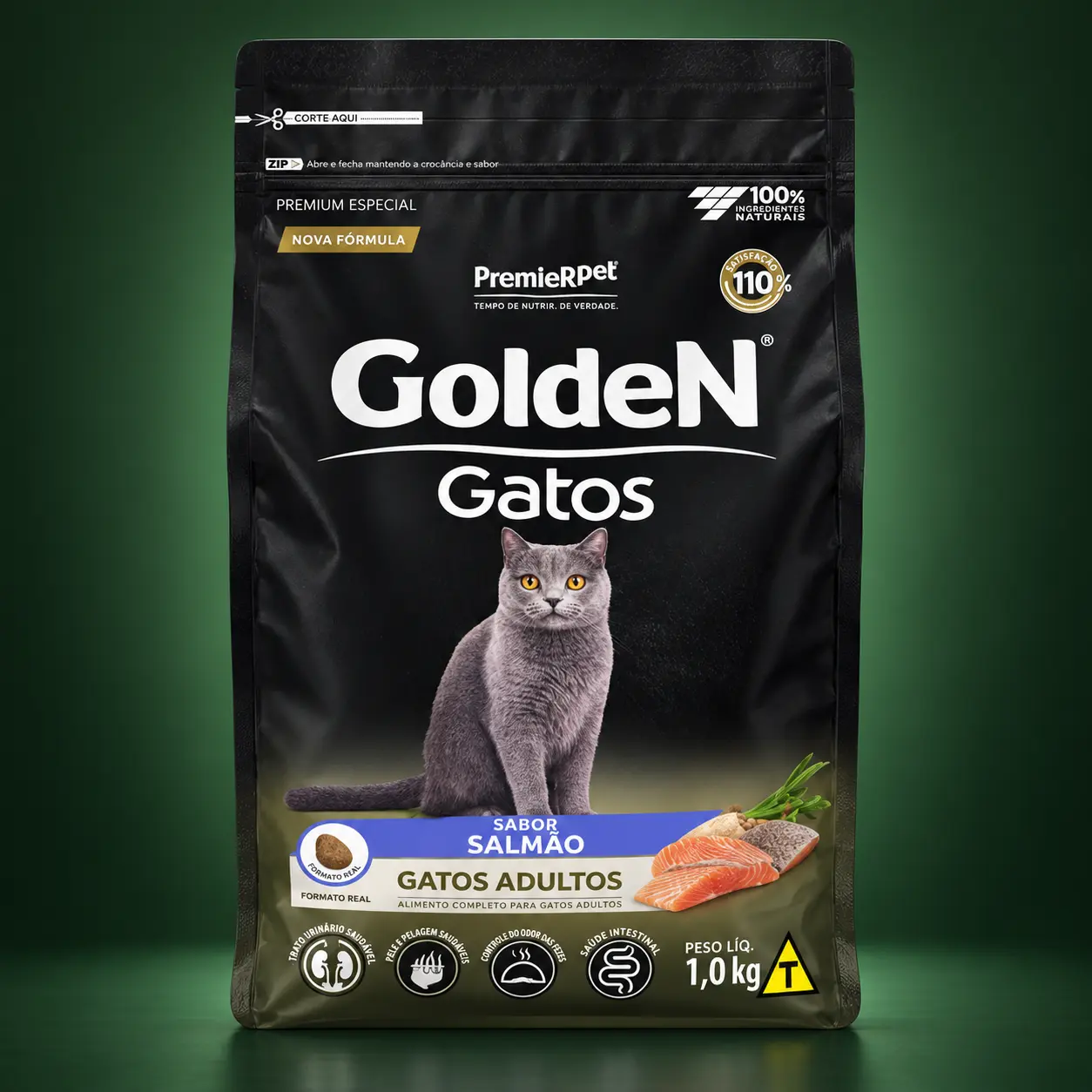 GoldeN Gatos Adultos Sabor Salmão