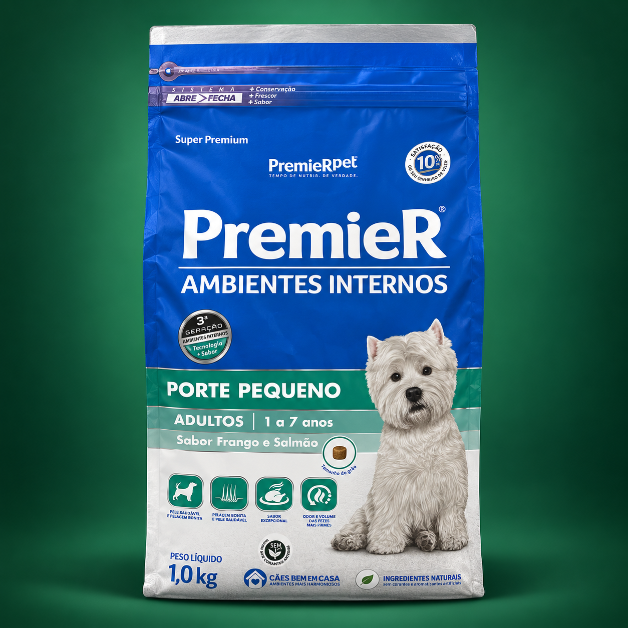 PremieR Ambientes Internos Porte Pequeno Adultos Frango e Salmão