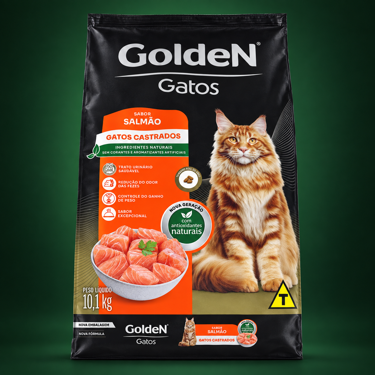 Ração Golden Gatos Castrados Salmão 10,1kg